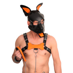 The Red PUPPY SET OREILLES ET LANGUE EN CUIR ORANGE